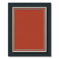 Terracotta Crimson Bordered Frame Rug