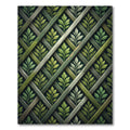 Lush Green Botanical Herbaceous Lattice Rug