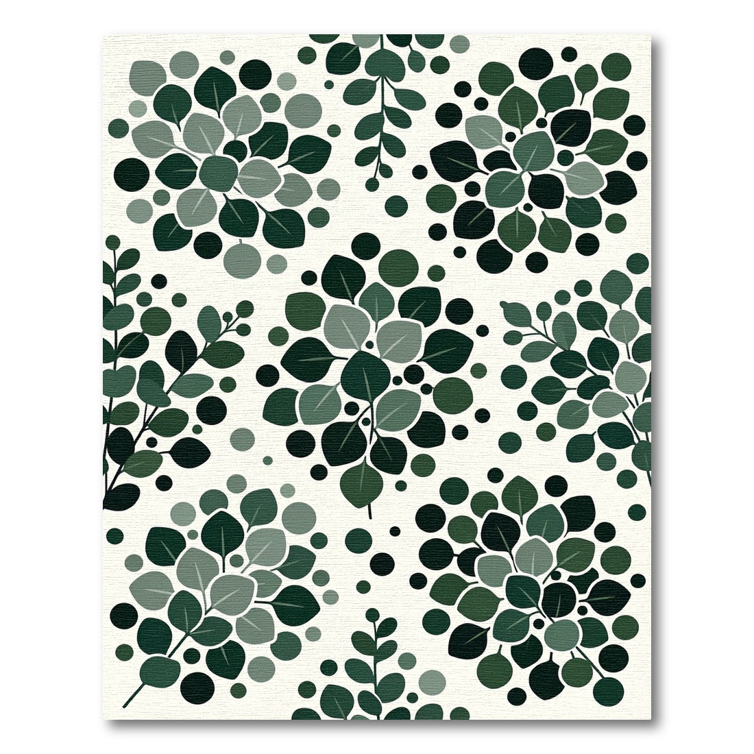 Verdant Leaf Cluster Arrangement Rug