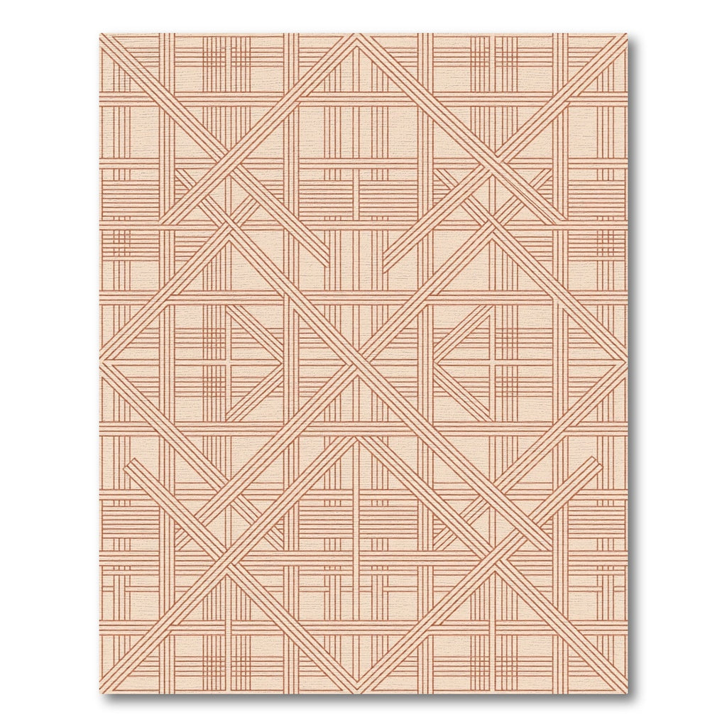 Geometric Terracotta Weave Rug