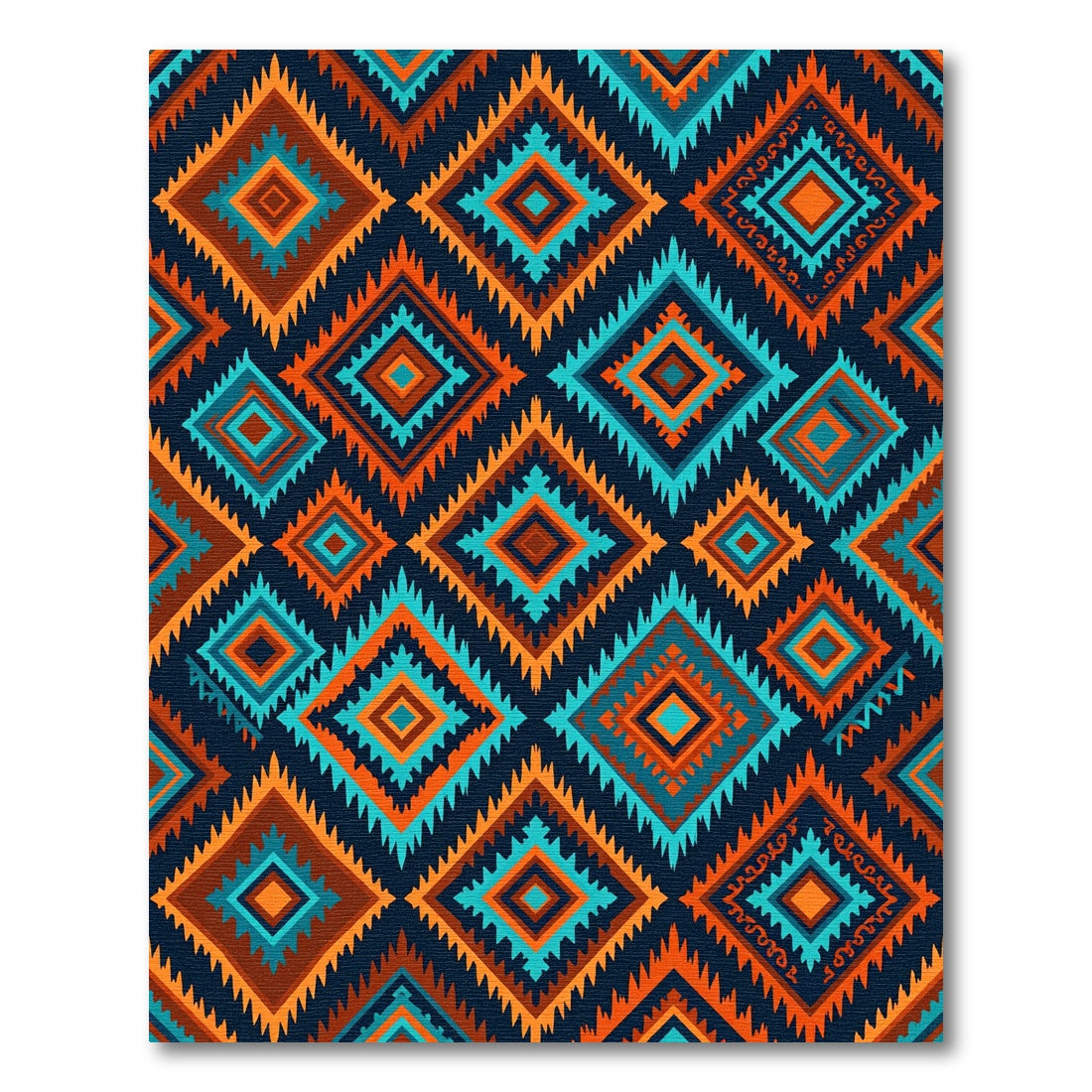 Navajo Diamond Geometric Sunset Rug