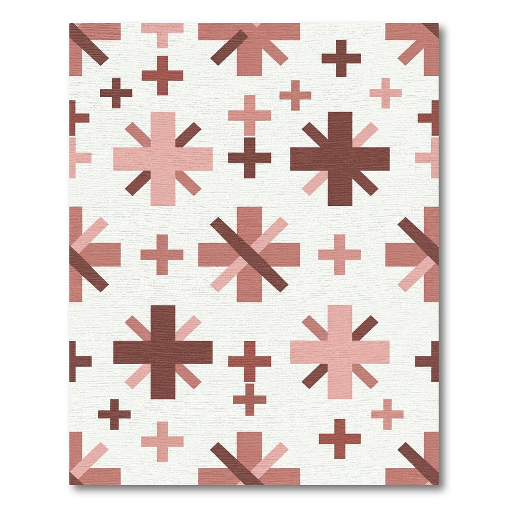 Contemporary Pink Cross Star Rug
