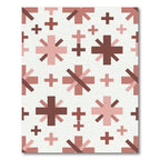 Contemporary Pink Cross Star Rug
