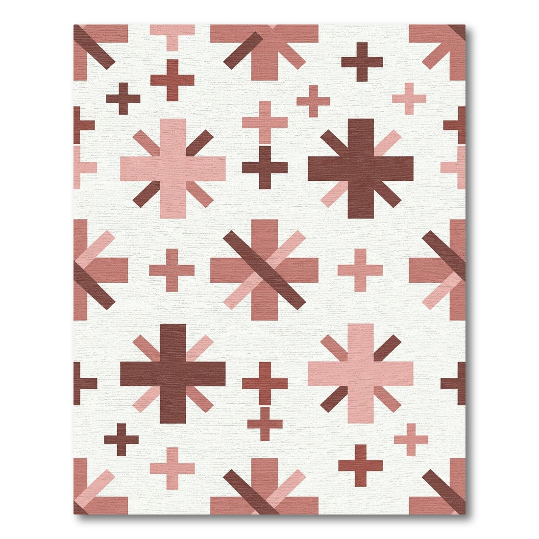 Contemporary Pink Cross Star Rug