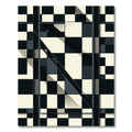 Monochromatic Geometric Grid Composition Rug