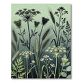 Earthy Green Meadow Wildflower Wheat Rug