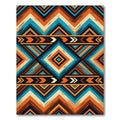 Vibrant Geometric Aztec Diamond Chevron Rug