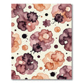 Abstract Watercolor Ink Blotch Terracotta Plum Rug