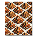 Tiered Pyramid Terra Cotta Pattern Rug