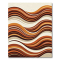Mid Century Earthy Tone Wavy Stripe Rug