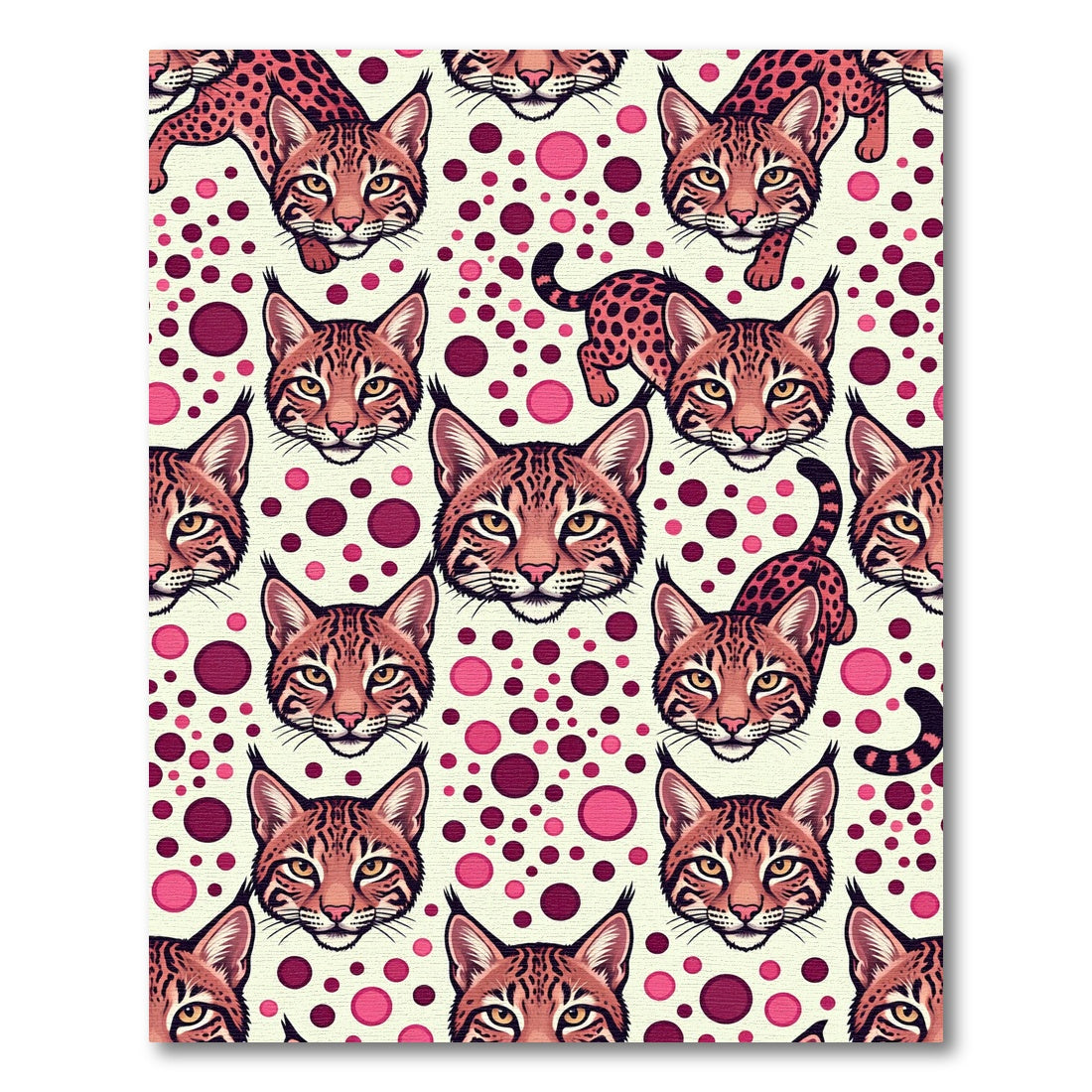 Spotted Lynx Circles Cream Rug