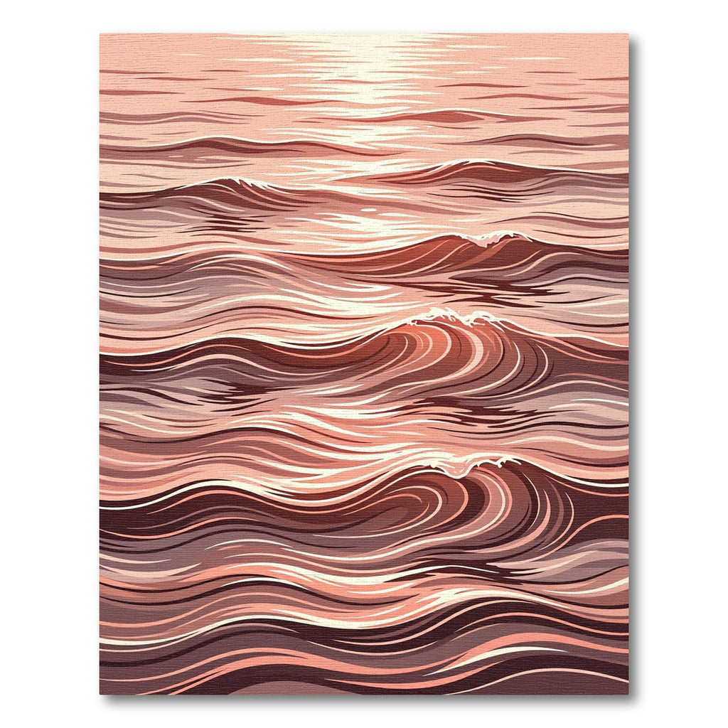 Coral Rose Water Waves Rug