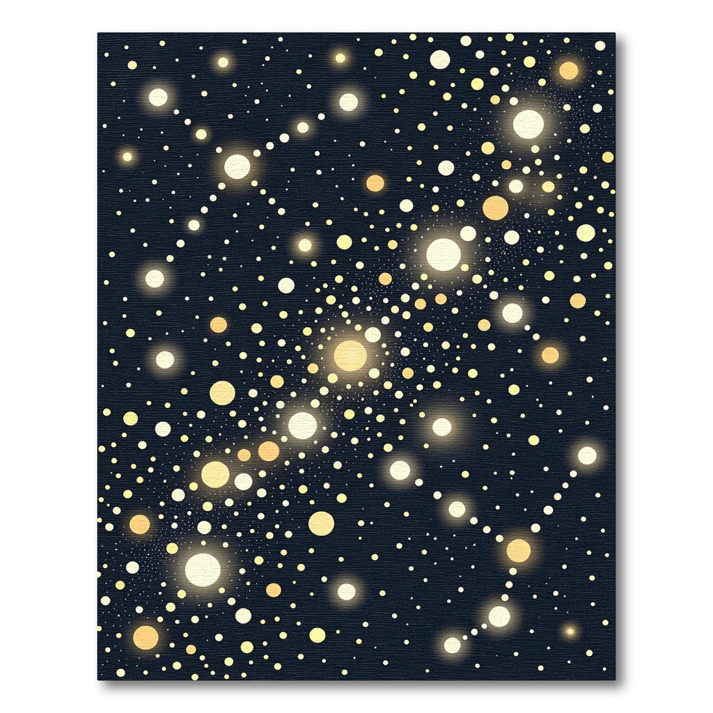 Celestial Golden Orbs Night Sky Rug
