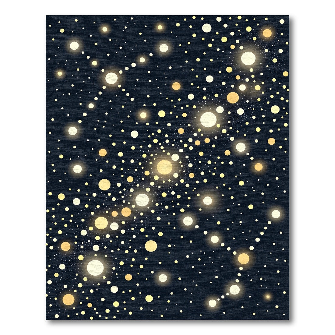 Celestial Golden Orbs Night Sky Rug