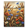 Golden Wheat Field Pop pies Cornflower Rug
