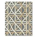 Contemporary Beige Cream Woven Grid Rug