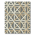 Contemporary Beige Cream Woven Grid Rug