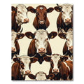 Rustic Farmhouse Brown Cattle Herd Rug