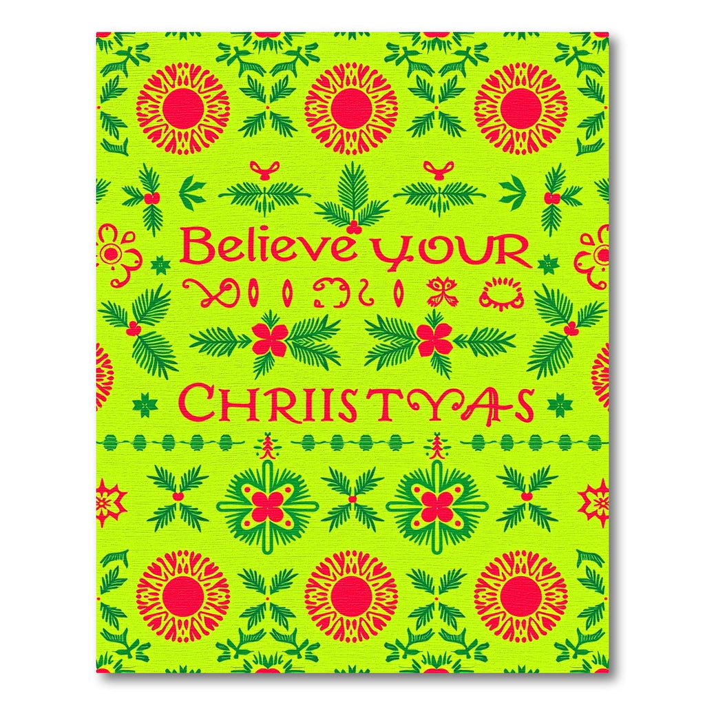 Bright Festive Christmas Holly Sun Rug