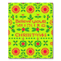 Bright Festive Christmas Holly Sun Rug