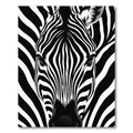Bold Monochrome Zebra Stripe Illustration Rug