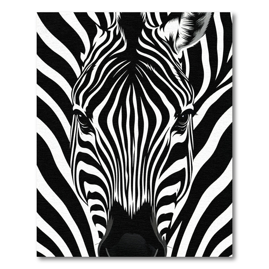 Bold Monochrome Zebra Stripe Illustration Rug