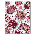Blush Pink Leopard Ink Splatter Rug