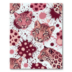 Blush Pink Leopard Ink Splatter Rug