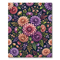 Vibrant Dahlia Botanical Garden Floral Rug