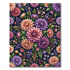 Vibrant Dahlia Botanical Garden Floral Rug