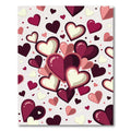 Sweet Hearts Composition Magenta Ivory Rug