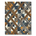 Geometric Mid-Century Plaid Checkered Area Rug