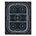 Modern Neon Hockey Rink Graphic Rug