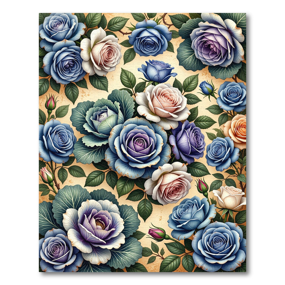 Vintage Rose Garden Collection Rug