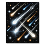 Cosmic Shooting Stars Night Sky Rug