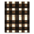 Brown Black Cream Gingham Checks Rug
