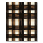 Brown Black Cream Gingham Checks Rug