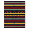 Deep Red Aztec Stripe Rug