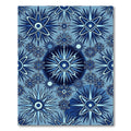 Deep Blue Starburst Geometric Rug