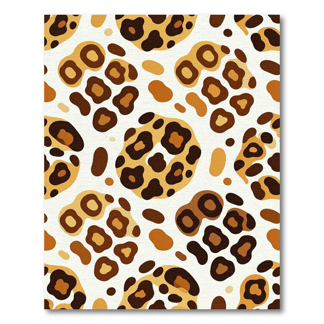Bold Earthy Leopard Animal Spot Rug