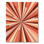 Terracotta Sunburst Stripe Rug