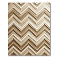 Earthy Tones Geometric Chevron Rug