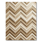 Earthy Tones Geometric Chevron Rug