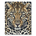 Majestic Leopard Face Animal Print Rug