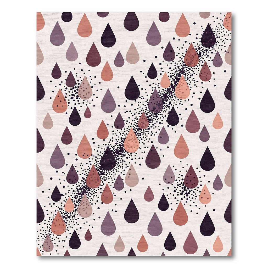 Earthy Droplets Diagonal Scatter Rug