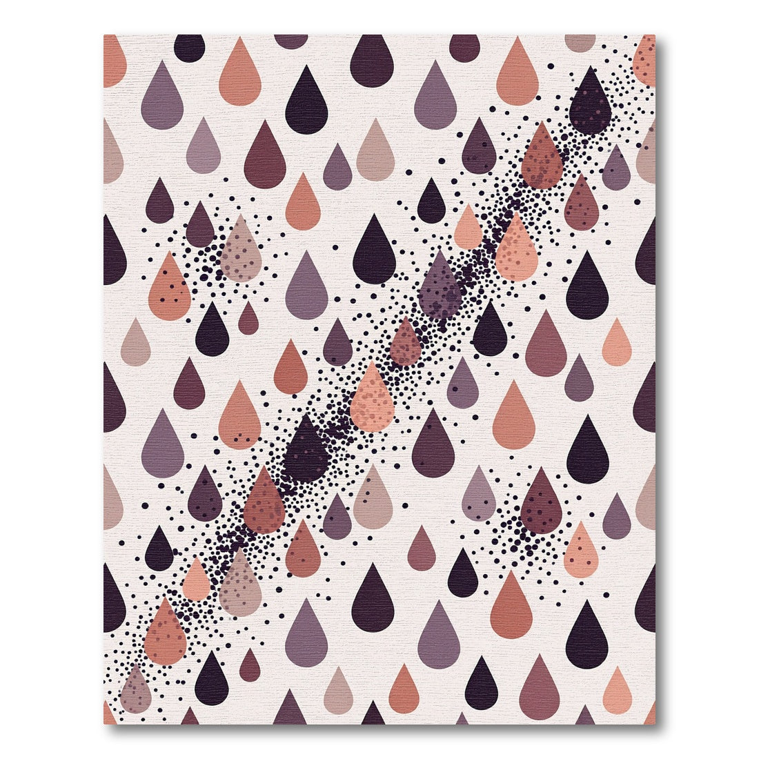 Earthy Droplets Diagonal Scatter Rug
