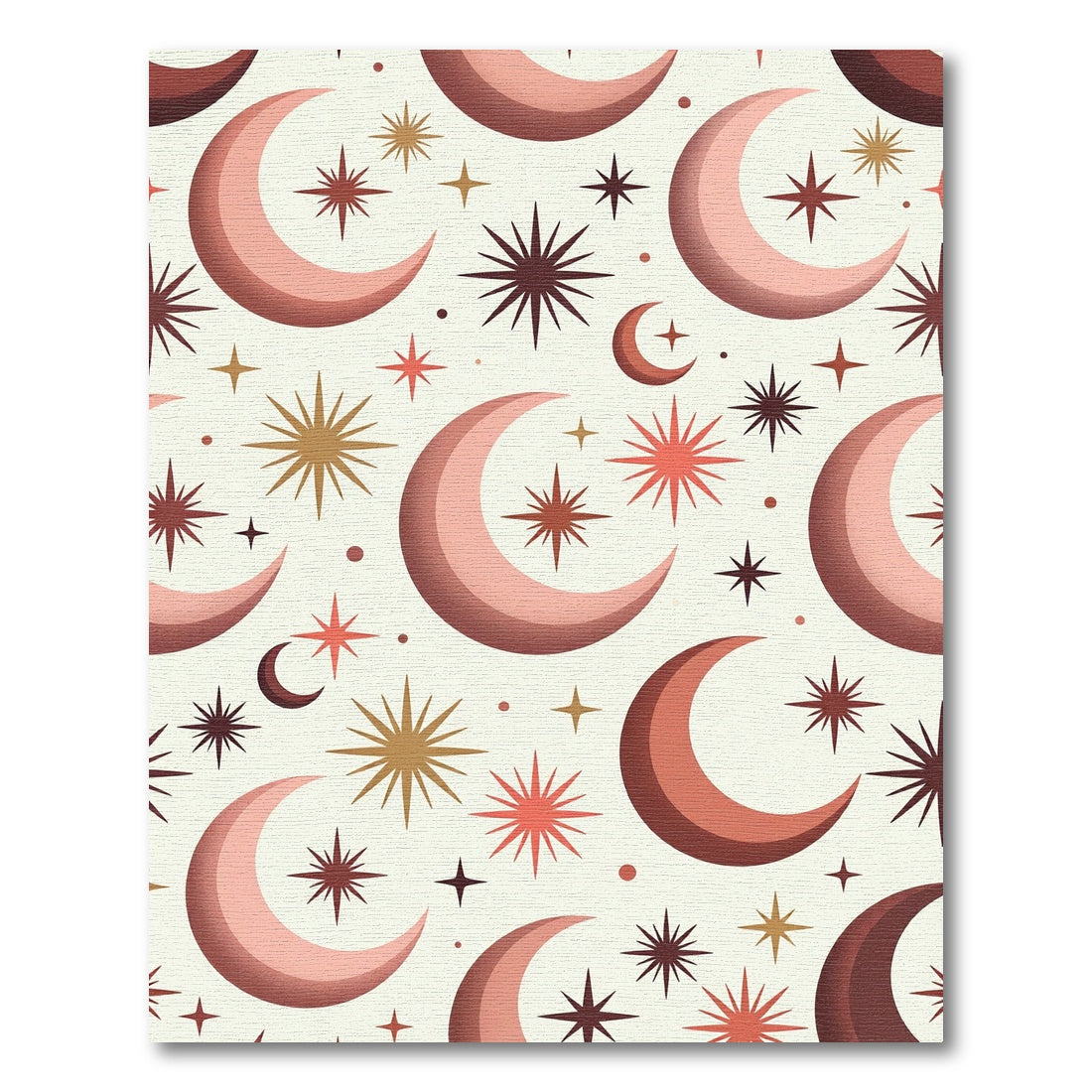 Retro Celestial Moon Star Ensemble Rug