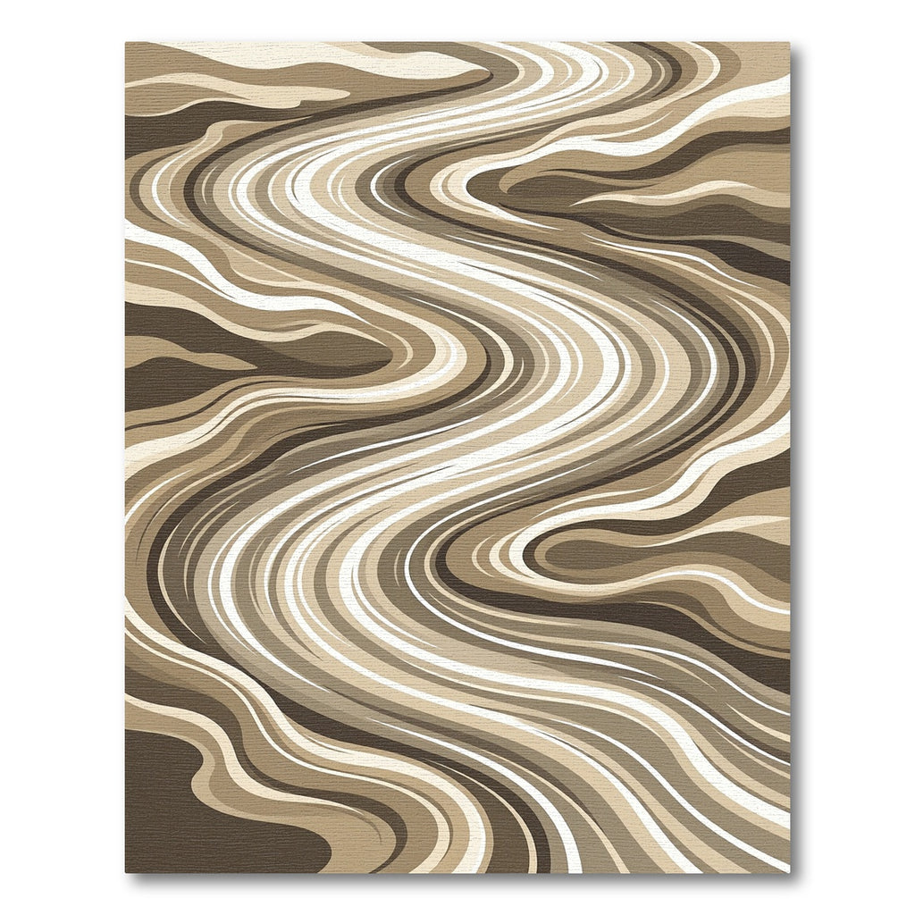 Earthy Tone Sinuous Swirl Rug