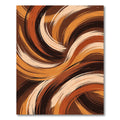 Abstract Earth Tone Swirling Curve Rug