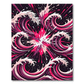 Pink Deep Waves Explosion Rug